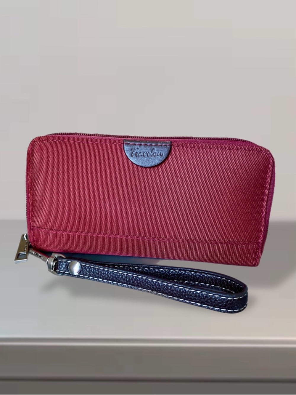 Travelon Barcelona RFID Wallet in Dark Cherry Red